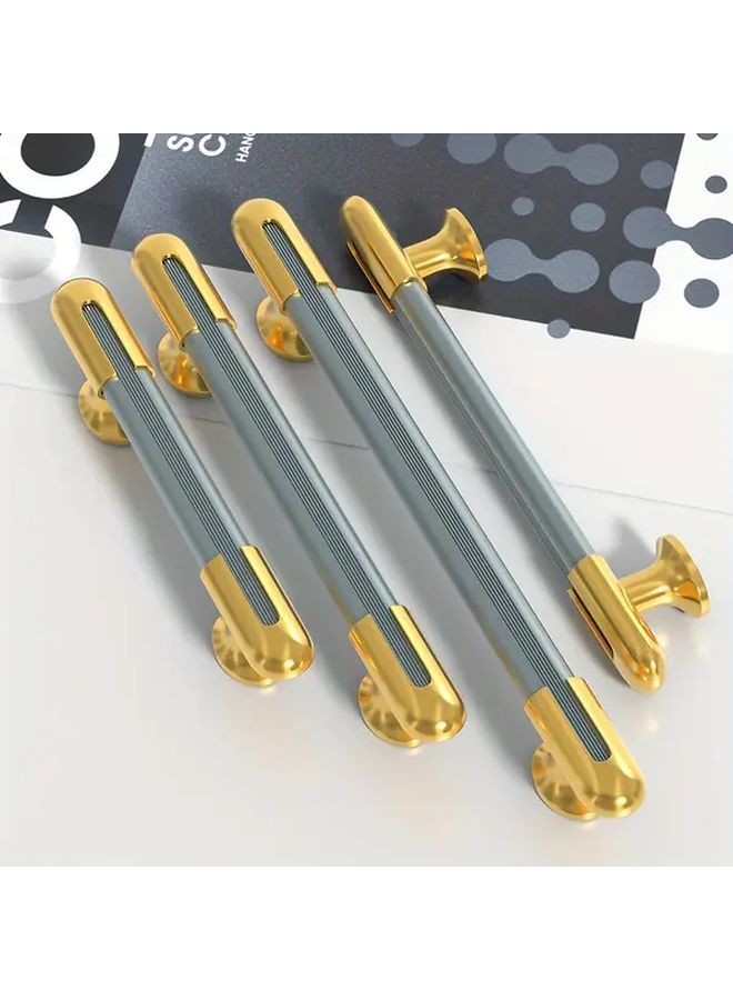 10pc Gray Rod Golden Foot Cabinet Handles 160mm Hole Distance Aluminum Alloy - Image 4
